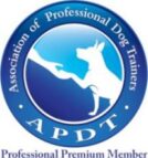 APDT badge forDogJoy dog training near Austin, TX